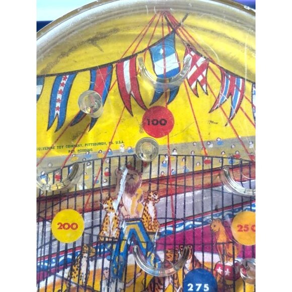 Vintage The Circus Game Pinball Toy By Wolverine Toy Co. USA - Picture 6 of 8
